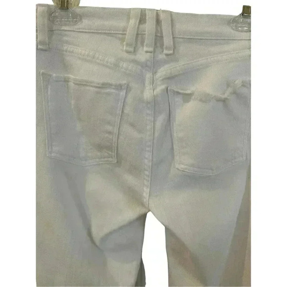 MCGUIRE White Denim Jeans with Embroidered Pockets Anthropologie Size 28 - Picture 8 of 12